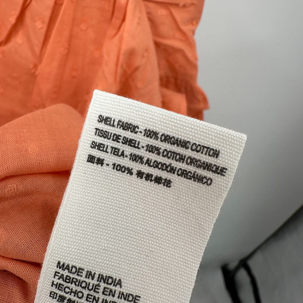 CLEOBELLA NWT Evereve Phoenix Puff Long Sleeve Organic Cotton Blouse Coral // M - Picture 13 of 16